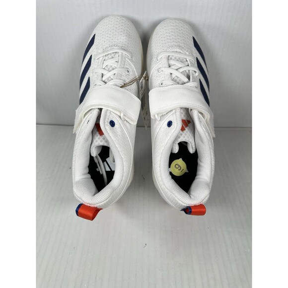Size 9 Adidas Powerlift 5 White Navy Orange Weightlifting Shoes JP9878 Mens NEW main image 5